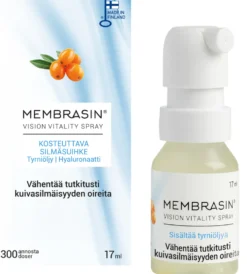 MEMBRASIN Vision Vitality tyrniöljyä sisältävä voiteleva silmäsuihke 17 ml