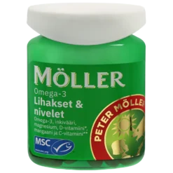 MÖLLER Omega-3 Lihakset & nivelet kalaöljykapseli