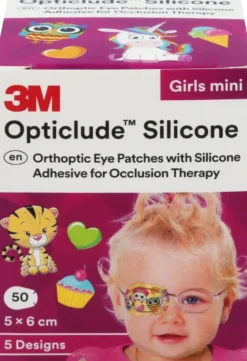 3M OPTICLUDE Silicone mini silmälappu peittohoitoon lajitelma tytöille
