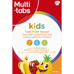 MULTI-TABS Kids Tutti Frutti monivitamiini purutabletti 90 kpl