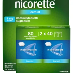 NICORETTE ICEMINT imeskelytabletti 4 mg 2x40 kpl