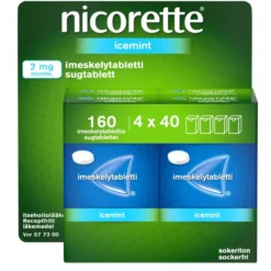 NICORETTE ICEMINT 2 mg imeskelytabletti 4x40 kpl