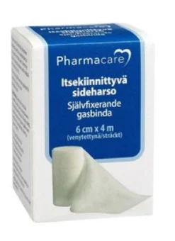 PHARMACARE Itsekiinnittyvä sideharso 6 cm x 4 m