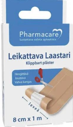 PHARMACARE Laastari leikattava 8 cm x 1 m