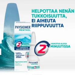 PHYSIOMER Menthol nenän tukkoisuutta vähentävä suihke