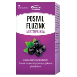 POSIVIL Fluzink mustaherukka sinkkiasetaatti-imeskelytabletti