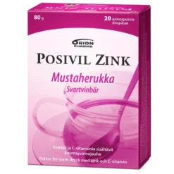 POSIVIL Zink mustaherukka kuumajuomajauhe 20 annospussia