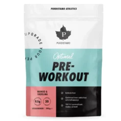 Puhdistamo Athletics Pre-Workout Kofeiiniton Mango-vadelma 350 g