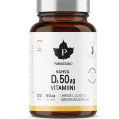 PUHDISTAMO Vahva D-vitamiini 50 µg kapseli 120 kpl