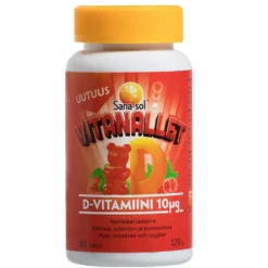 SANA-SOL Vitanallet D-vitamiini 10 mikrog 60 kpl