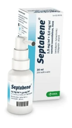 SEPTABENE 1,5 mg/ml/5 mg/ml sumute suuonteloon, liuos suihkepullo