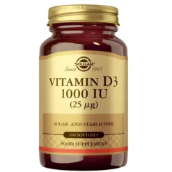SOLGAR D3-vitamiini 1000 IU (25 µg) softgels 100 kpl