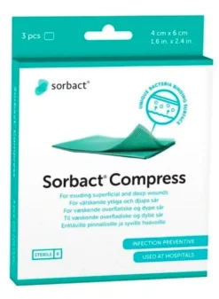 SORBACT Compress haavataitos 4 cm x 6 cm