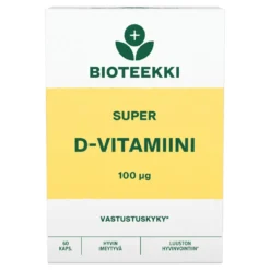 SUPER D-vitamiini 100 mikrog kapseli 60 kpl