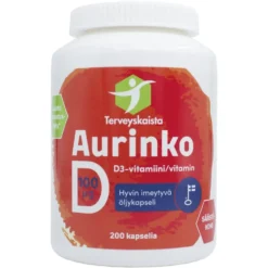 TERVEYSKAISTAN Aurinko D 100 mikrog öljykapseli 200 kpl