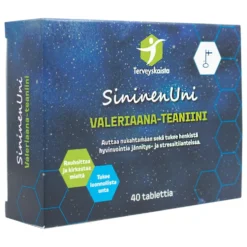 TERVEYSKAISTAN Sininen Uni valeriaana-teaniinitabletti 40 kpl