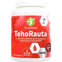 Terveyskaista TehoRauta 100 mg + C-vitamiini 100 kaps