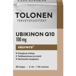 TOLONEN Ubikinon Q10 100 mg kapseli 30 kpl