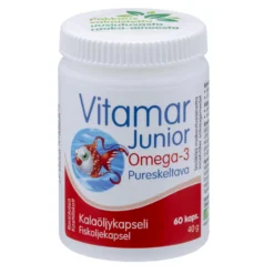 VITAMAR Junior appelsiininmakuinen kalaöljykapseli 60 kpl